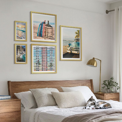 Set 5 slik v okvirju Elegantne pokrajine na plaži