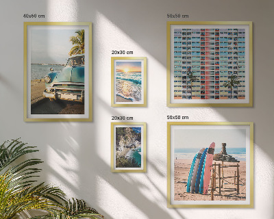 Set 5 slik v okvirju Elegantne pokrajine na plaži