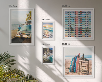 Set 5 slik v okvirju Elegantne pokrajine na plaži