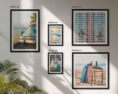 Set 5 slik v okvirju Elegantne pokrajine na plaži