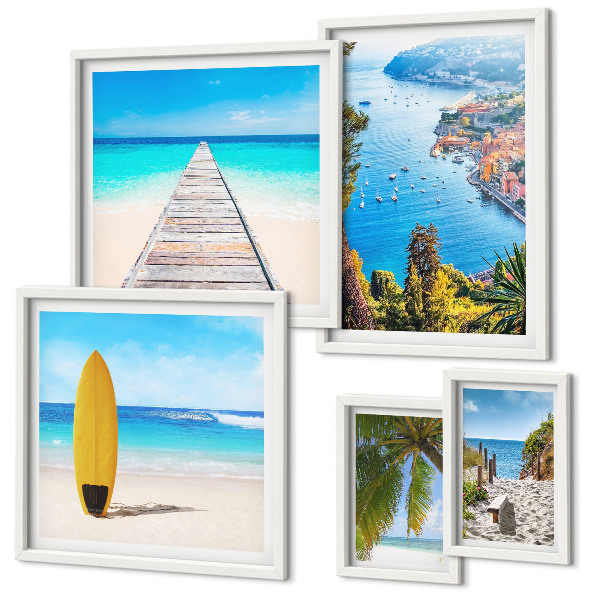 Set 5 slik v okvirju Obmorske pokrajine in plaže
