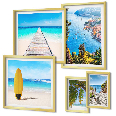 Set 5 slik v okvirju Obmorske pokrajine in plaže
