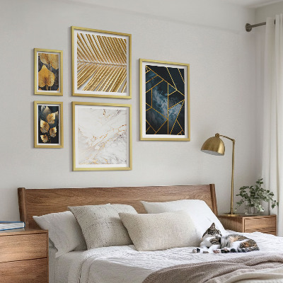 Poliptih v okvirju Elegantni listi in geometrija