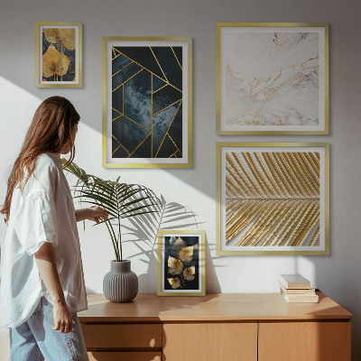 Poliptih v okvirju Elegantni listi in geometrija