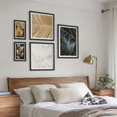 Poliptih v okvirju Elegantni listi in geometrija