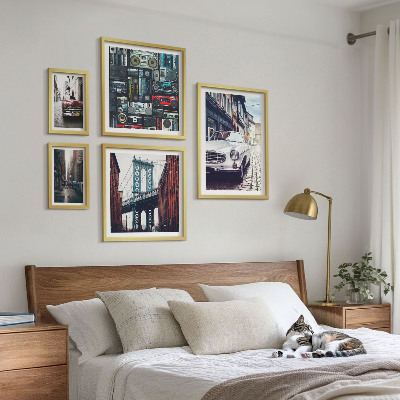 Set 5 slik v okvirju Elegantni avtomobili in ulična arhitektura
