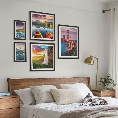 Set 5 slik v okvirju Pokrajine narava mostovi ZDA
