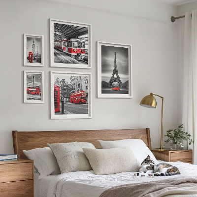 Set 5 slik v okvirju Elegantni razgledi na London in Pariz