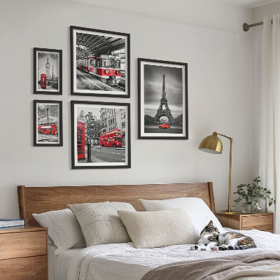 Set 5 slik v okvirju Elegantni razgledi na London in Pariz
