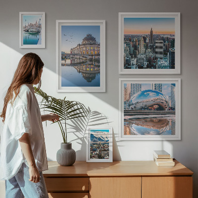 Set 5 slik v okvirju Urbane krajine arhitektura narava