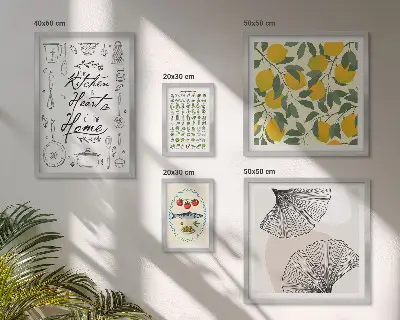 Elegantni kuhinjski navdihi komplet ujemajočih se slik