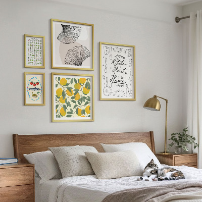 Komplet ujemajočih se slik Elegantni kuhinjski navdihi