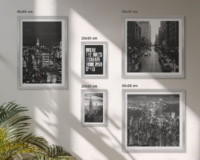 Set 5 slik v okvirju Črno-beli pogledi na New York