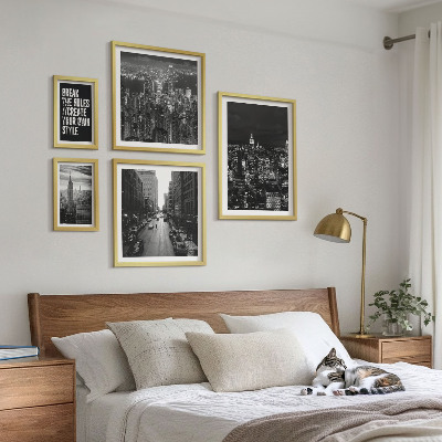 Set 5 slik v okvirju Črno-beli pogledi na New York