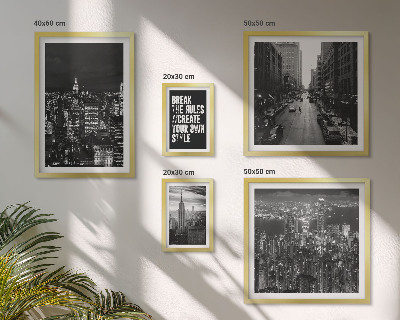 Set 5 slik v okvirju Črno-beli pogledi na New York