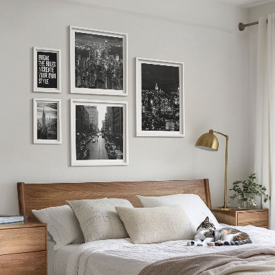 Set 5 slik v okvirju Črno-beli pogledi na New York
