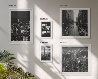 Set 5 slik v okvirju Črno-beli pogledi na New York