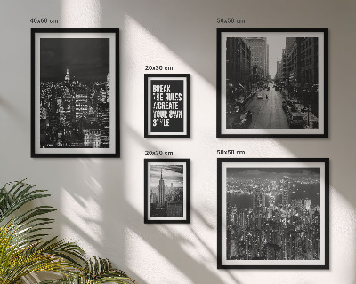 Set 5 slik v okvirju Črno-beli pogledi na New York