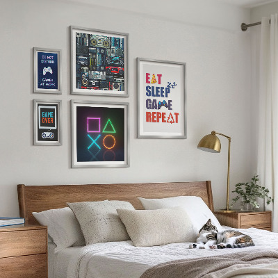 Set 5 slik v okvirju Elegantni okraski za igralce