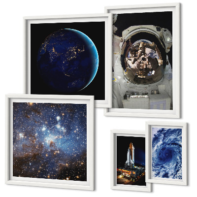 Set 5 slik v okvirju Vesoljska odkritja astronavtov