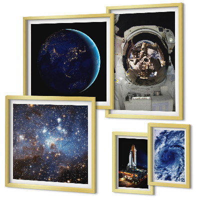 Set 5 slik v okvirju Vesoljska odkritja astronavtov