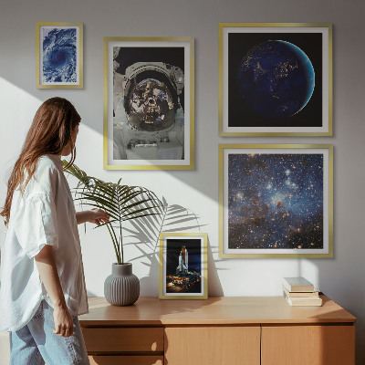 Set 5 slik v okvirju Vesoljska odkritja astronavtov