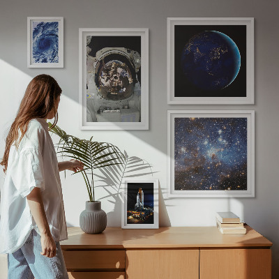 Set 5 slik v okvirju Vesoljska odkritja astronavtov