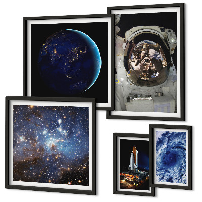 Set 5 slik v okvirju Vesoljska odkritja astronavtov