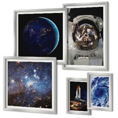 Set 5 slik v okvirju Vesoljska odkritja astronavtov