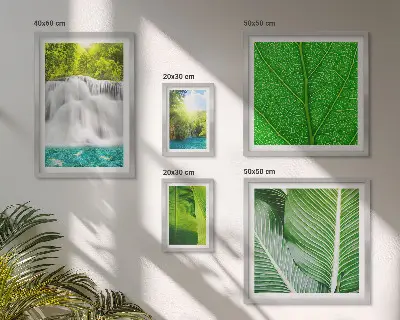 Tropski palmovi slapovi komplet ujemajočih se slik