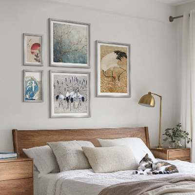 Set 5 slik v okvirju Elegantne naravne slike ptic