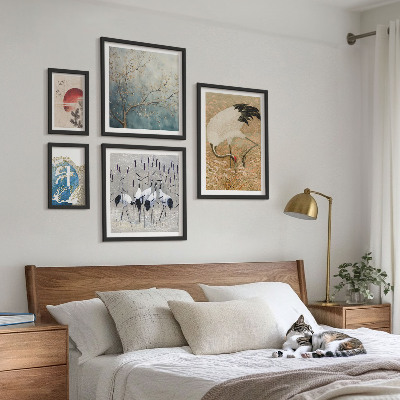 Set 5 slik v okvirju Elegantne naravne slike ptic