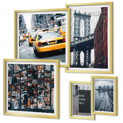 Komplet ujemajočih se slik Očarljivi razgledi na New York