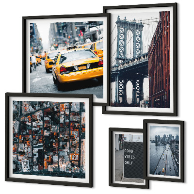 Komplet ujemajočih se slik Očarljivi razgledi na New York