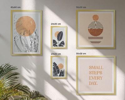Poliptih v okvirju Elegantni slogani z rastlinsko grafiko