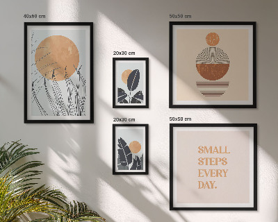 Poliptih v okvirju Elegantni slogani z rastlinsko grafiko