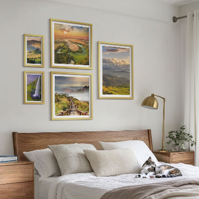 Set 5 slik v okvirju Slapovi gorskih pokrajin