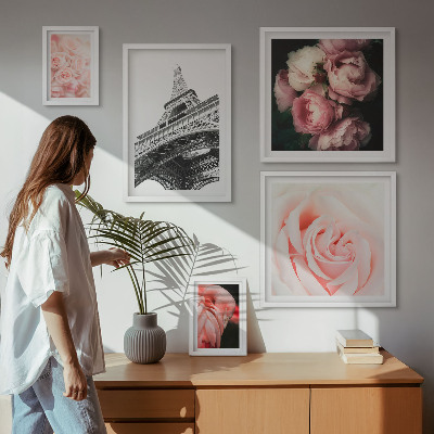 Set 5 slik v okvirju Romantika vrtnic Eifflovega stolpa