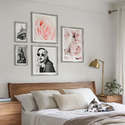 Set 5 slik v okvirju Elegantni portreti vrtnic
