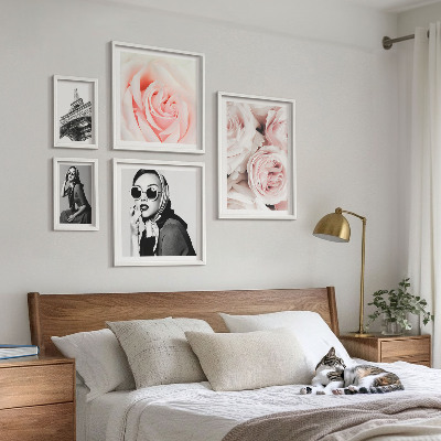 Set 5 slik v okvirju Elegantni portreti vrtnic