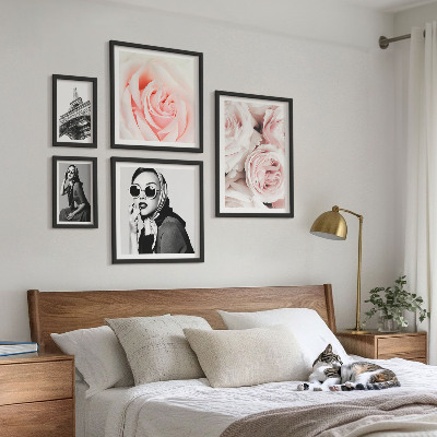 Set 5 slik v okvirju Elegantni portreti vrtnic