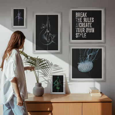 Set 5 slik v okvirju Abstraktni ustvarjalni motivi