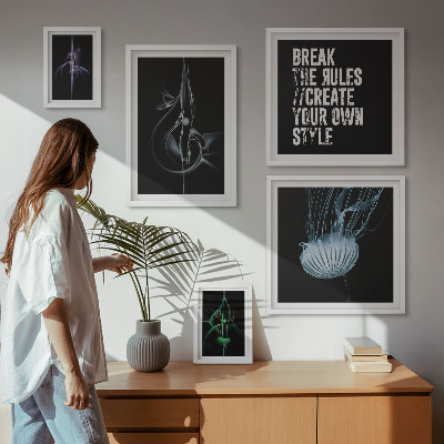 Set 5 slik v okvirju Abstraktni ustvarjalni motivi