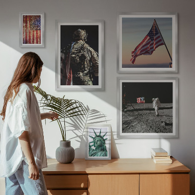 Komplet ujemajočih se slik Ameriški simbolizem zgodovine