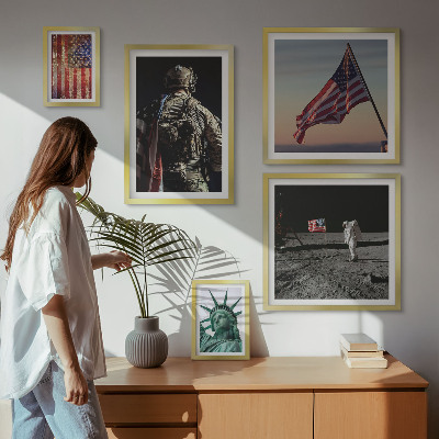 Komplet ujemajočih se slik Ameriški simbolizem zgodovine