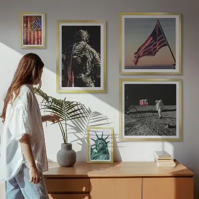Ameriški simbolizem v zgodovini komplet ujemajočih se slik