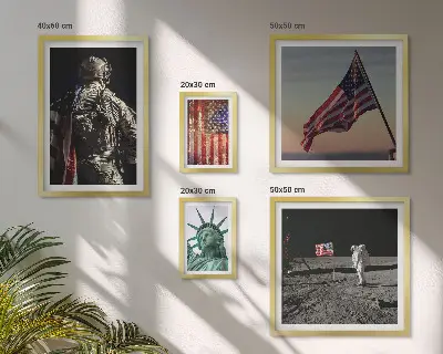 Ameriški simbolizem v zgodovini komplet ujemajočih se slik