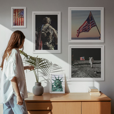 Komplet ujemajočih se slik Ameriški simbolizem zgodovine