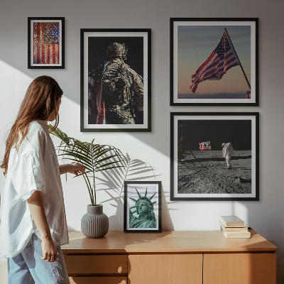 Komplet ujemajočih se slik Ameriški simbolizem zgodovine