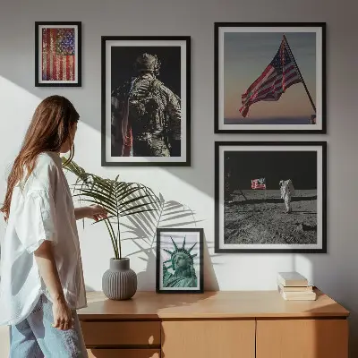 Ameriški simbolizem v zgodovini komplet ujemajočih se slik